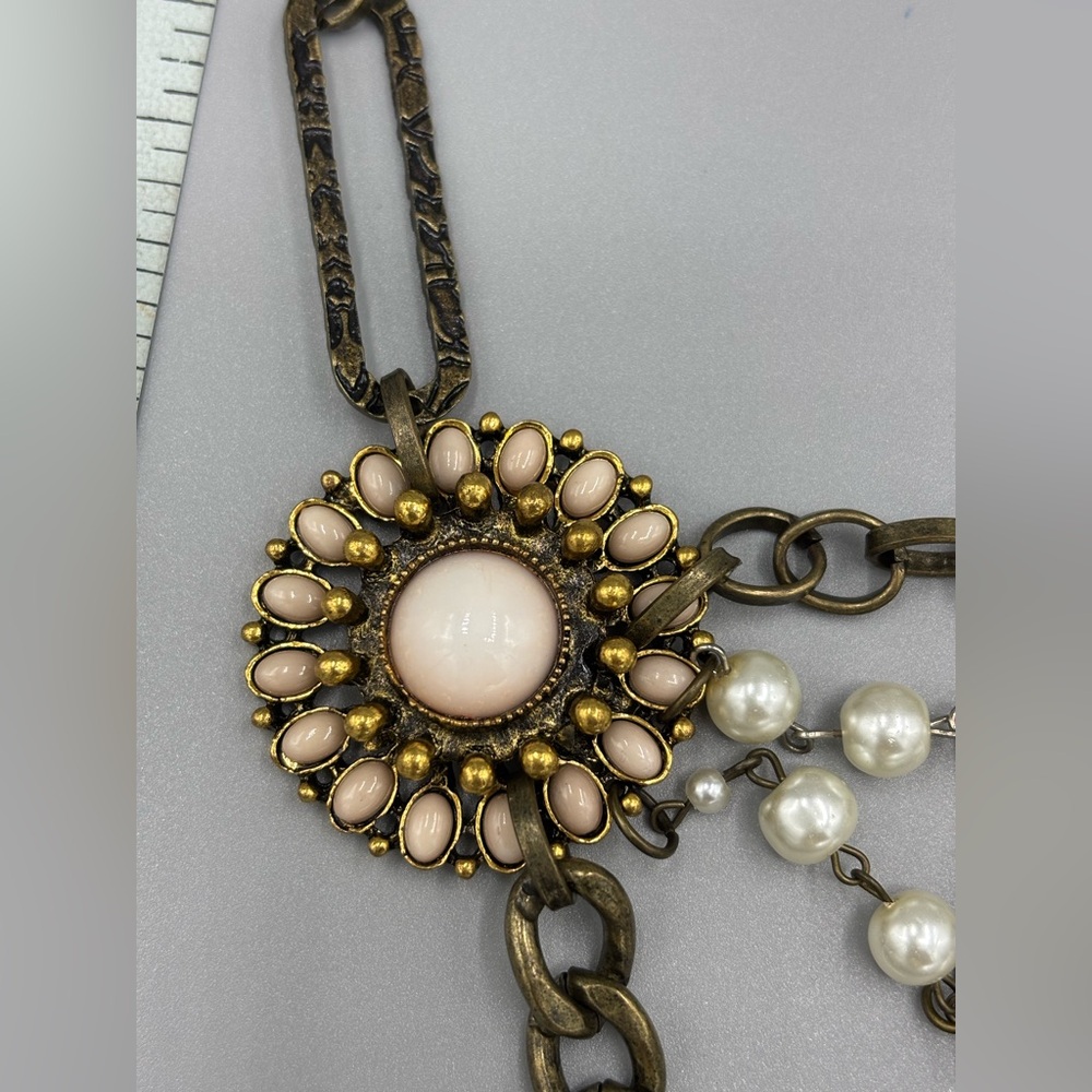 Elegant Multi-Color Plunder Statement Necklace - image 3